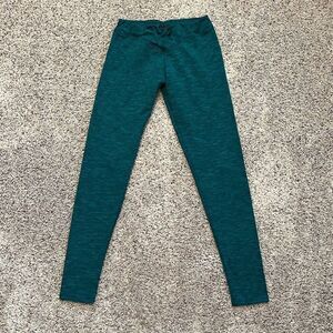 Mini Beast Heathered Teal Workout V-Front Leggings Small